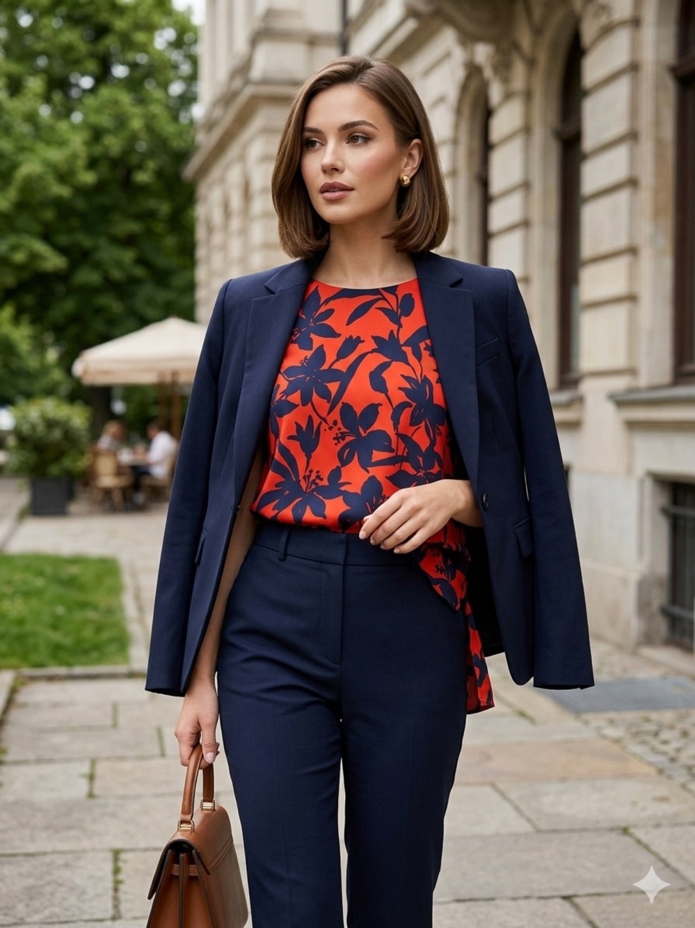 J. Crew Feminine Bold Floral Tropical Print High-Low Business Casual Blouse